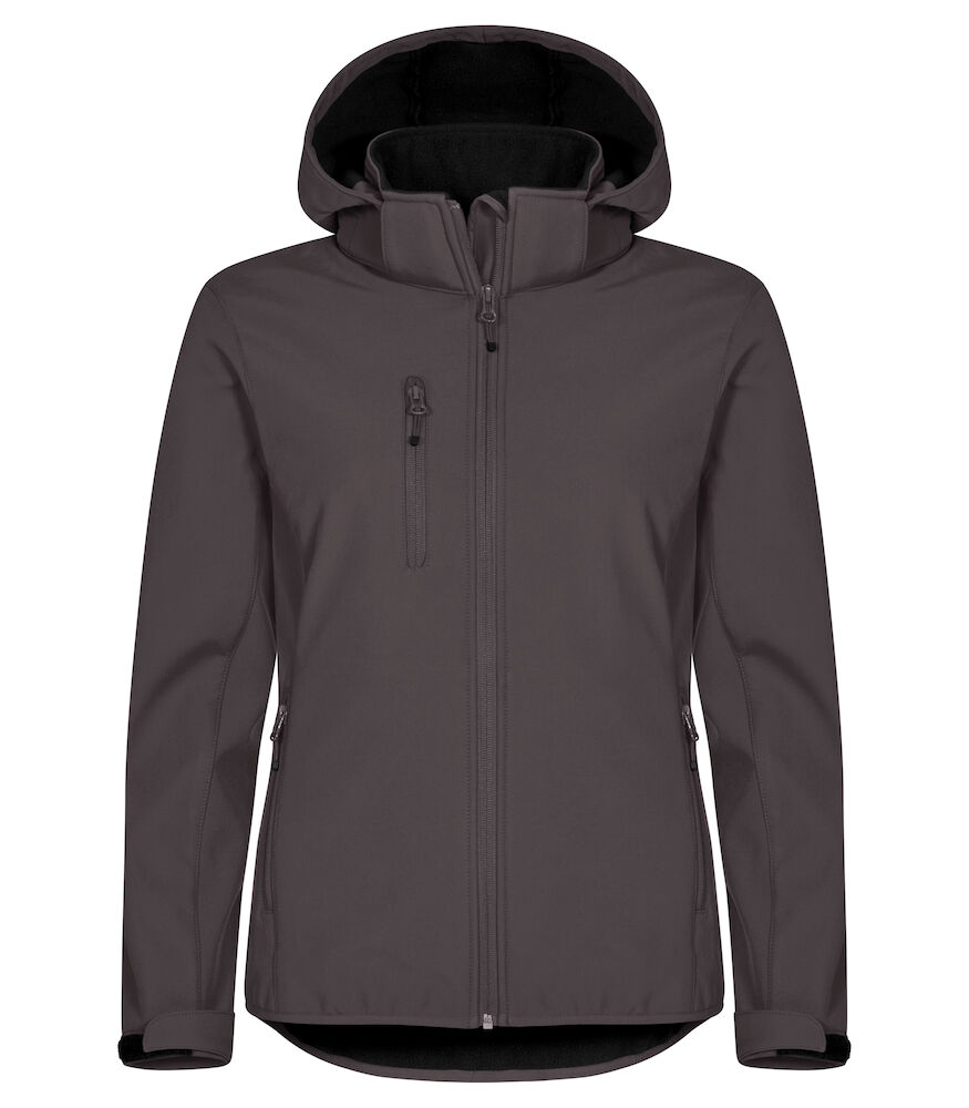 Clique Classic Softshell Hoody Women - donkergrijs