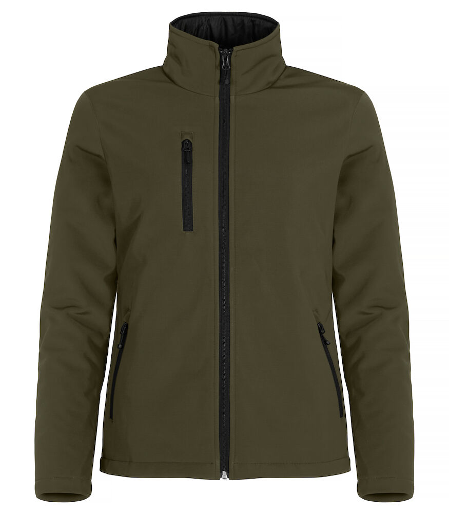 Clique Padded Softshell Jacket Women - mistgroen