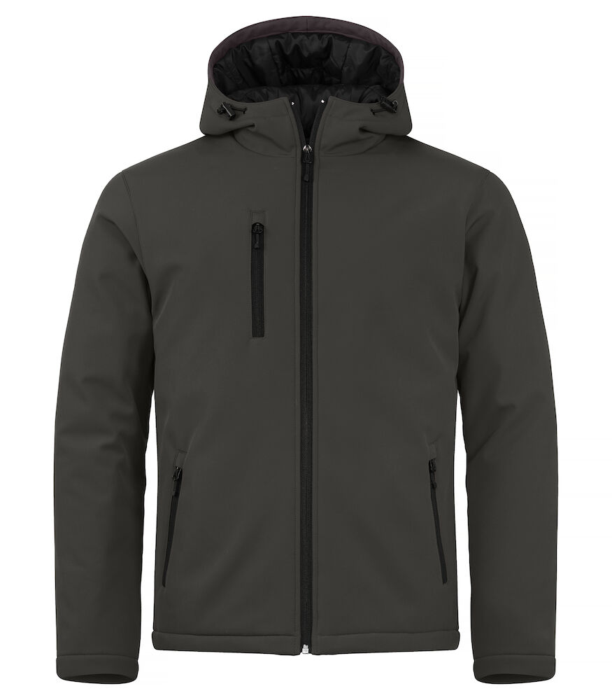 Clique Padded Hoody Softshell - donkergrijs