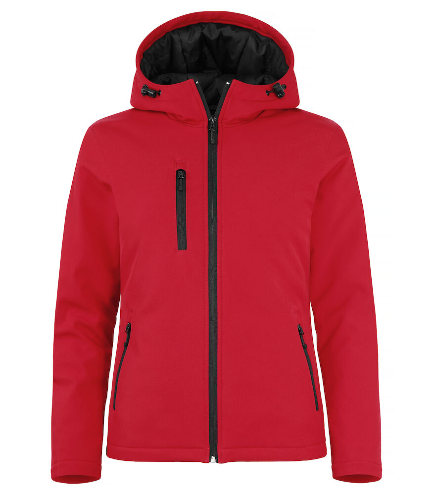 Clique Padded Hoody Softshell Women - rood