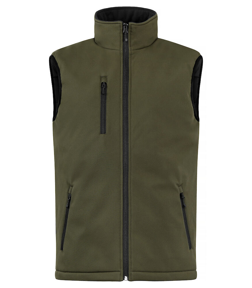 Clique Padded Softshell Vest - mistgroen