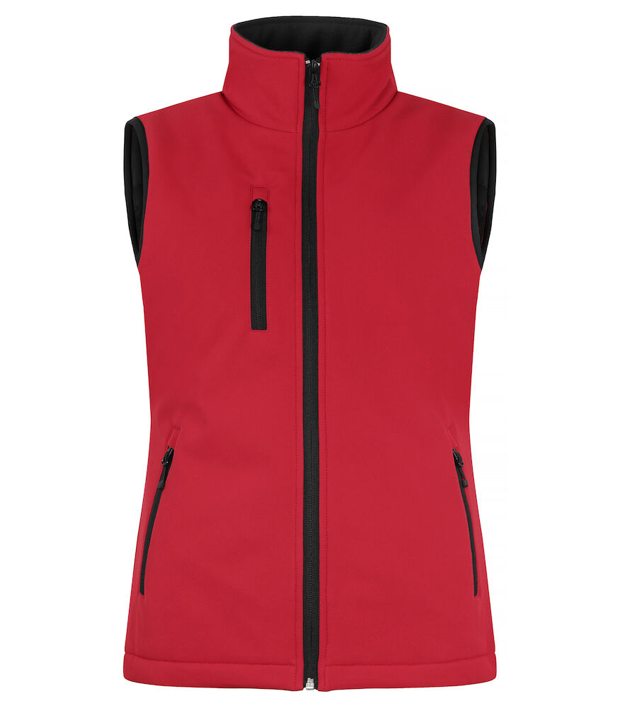 Clique Padded Softshell Vest Women - rood