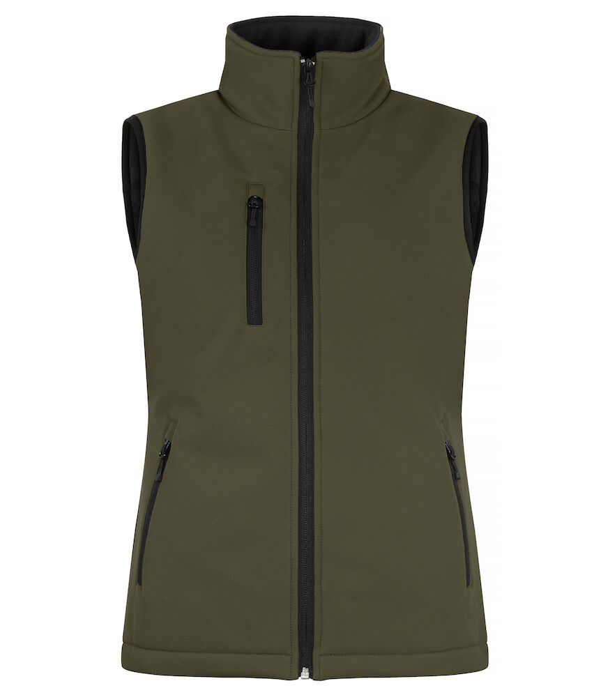 Clique Padded Softshell Vest Women - mistgroen