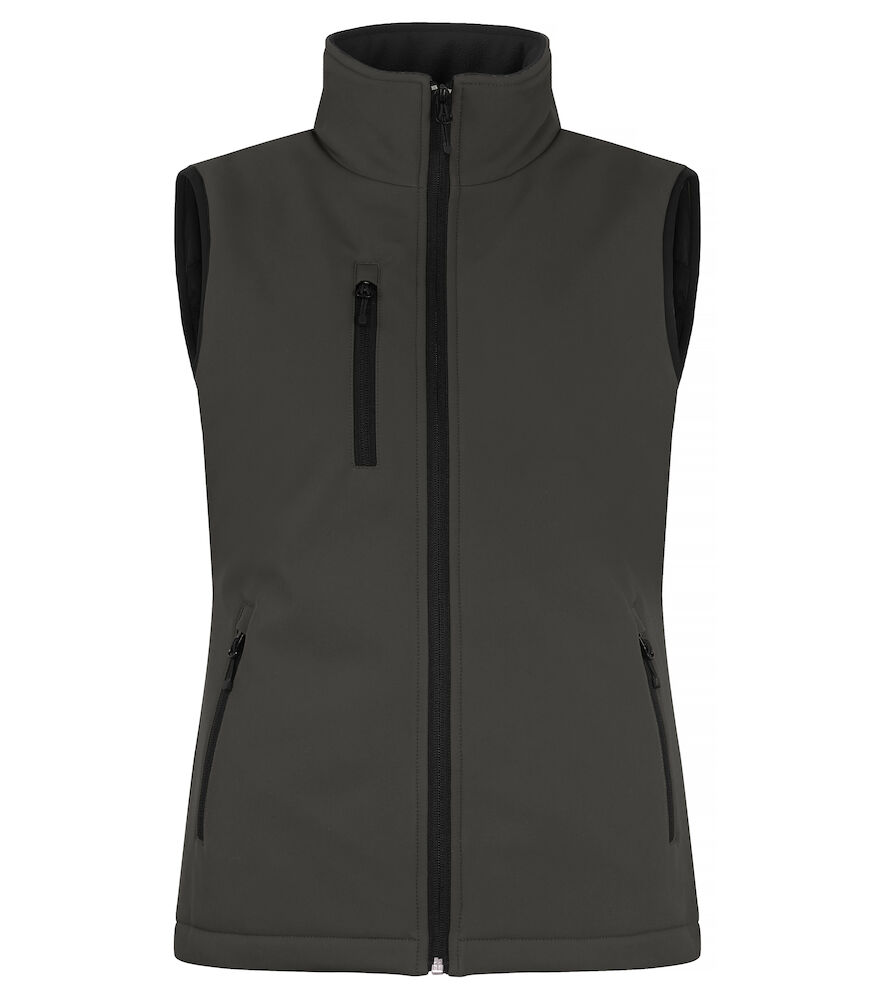 Clique Padded Softshell Vest Women - donkergrijs