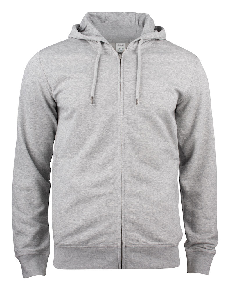 Clique Premium OC Hoody Full Zip - grijs-melange