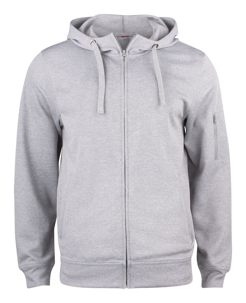 Clique Basic Active Hoody Full Zip - grijs-melange