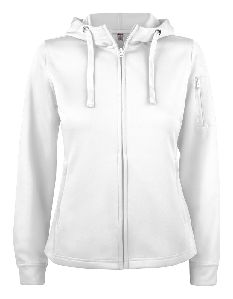 Clique Basic Active Hoody Full Zip Women - wit