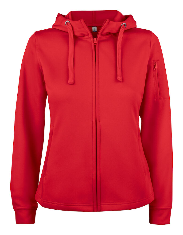 Clique Basic Active Hoody Full Zip Women - rood