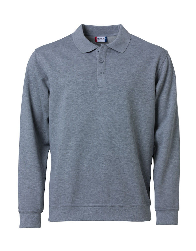 Clique Basic Polo Sweater - grijs-melange