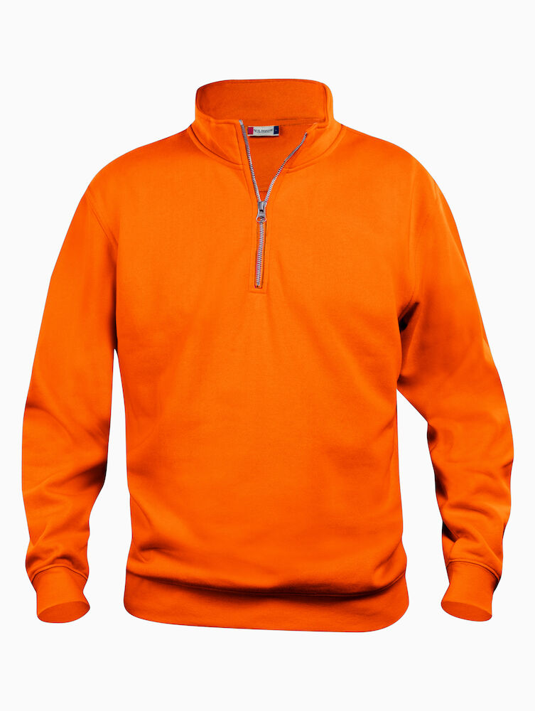 Clique Basic Half Zip - signaal-oranje