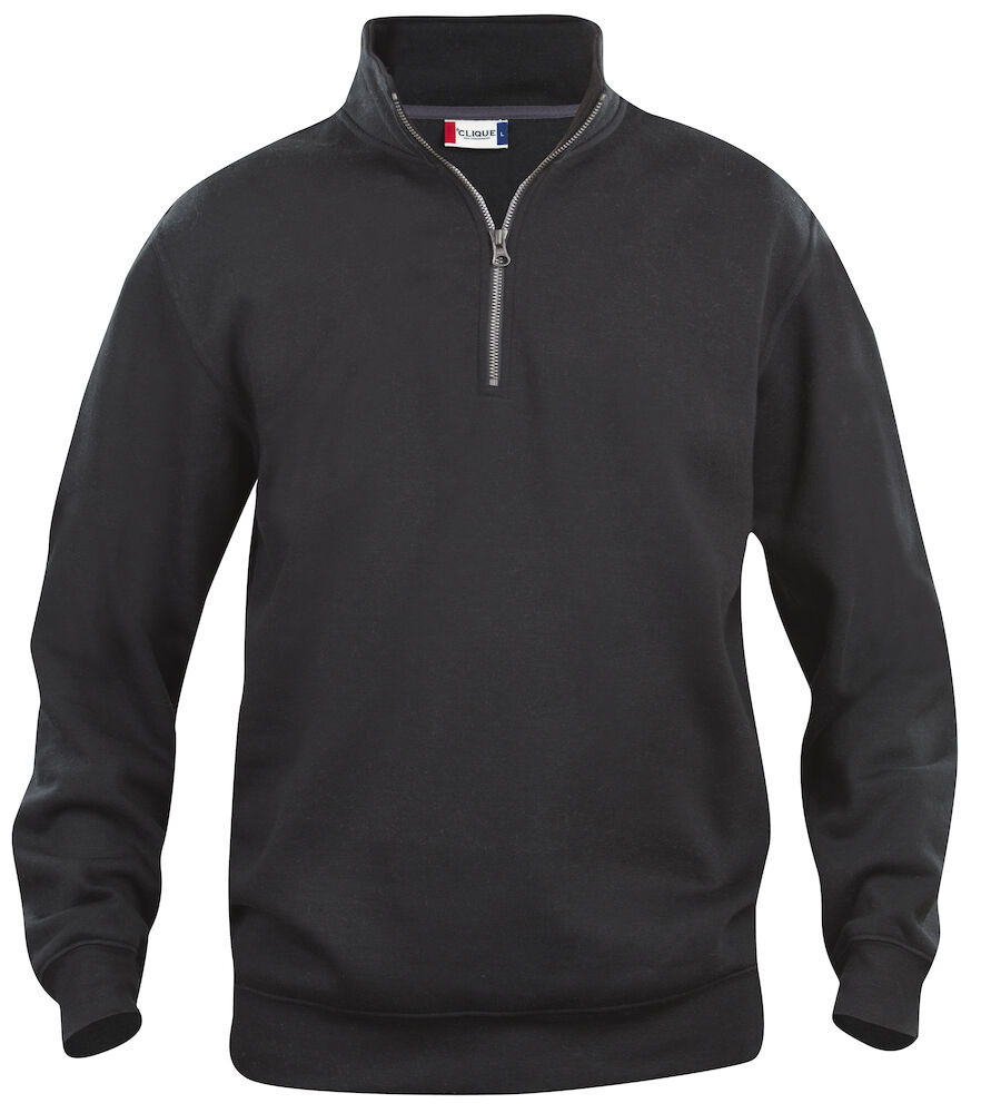 Clique Basic Half Zip - zwart