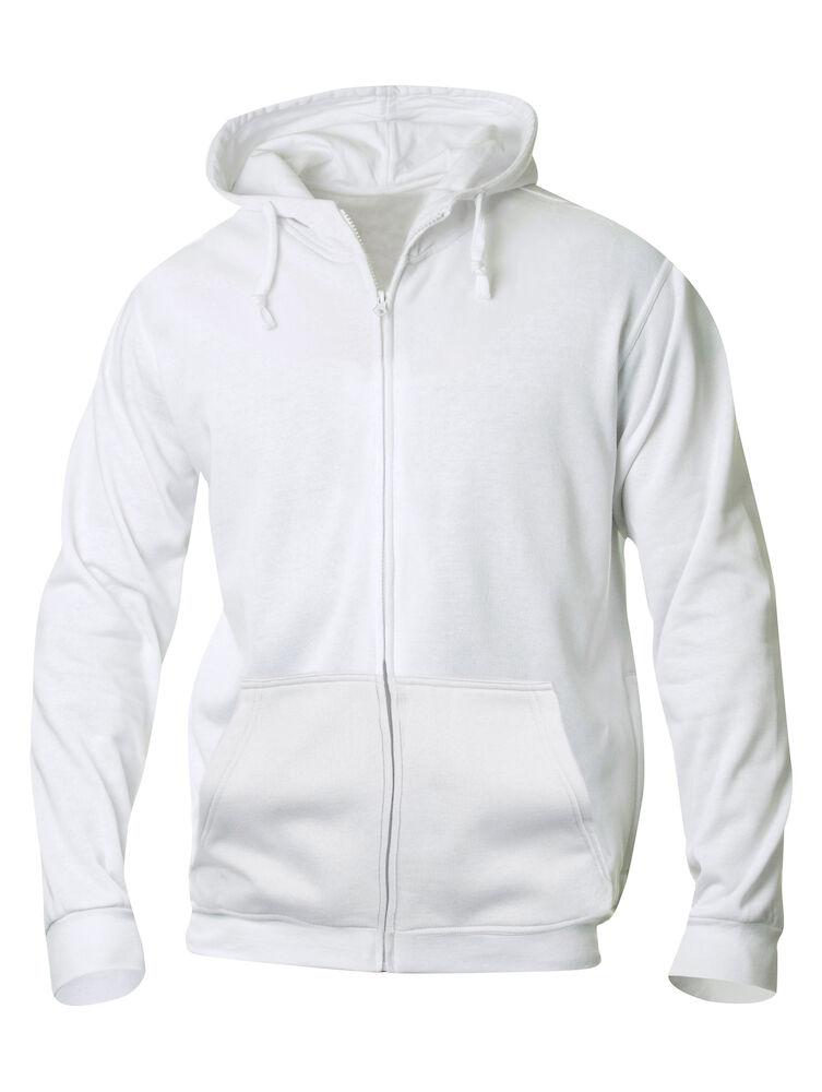 Clique Basic Hoody Full Zip - wit