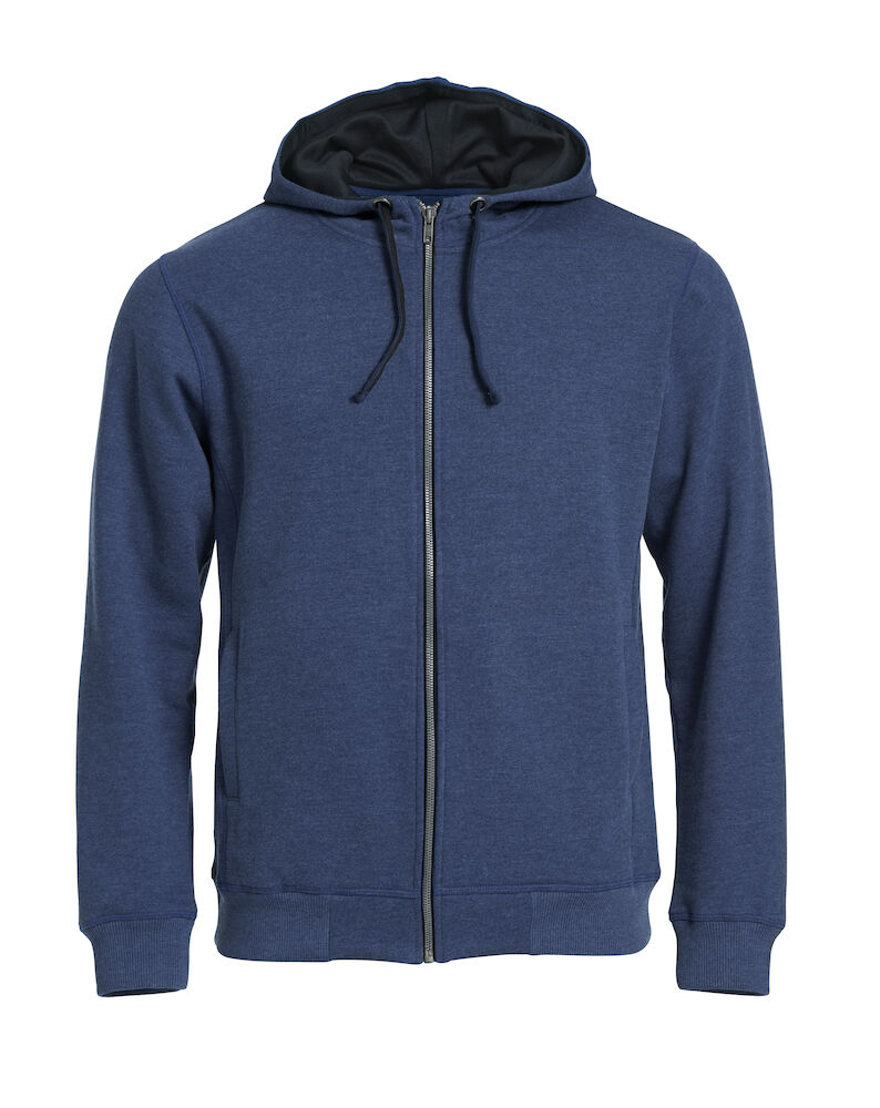 Clique Classic Hoody Full Zip - blauw-melange