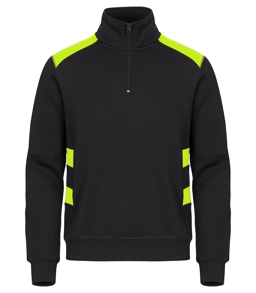 Clique Ambition Half Zip - signaalgeel