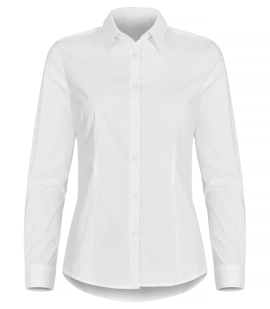 Clique Stretch Shirt L/S Women - wit