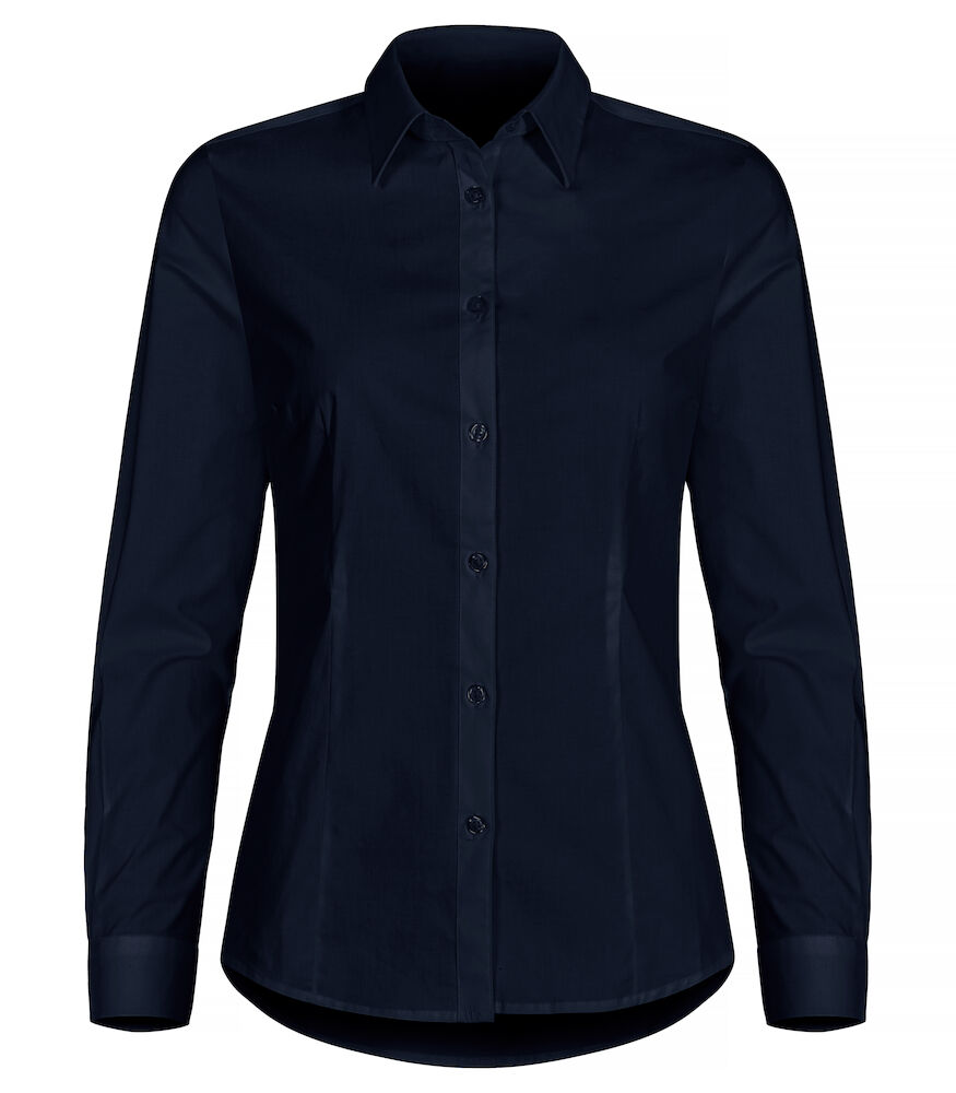 Clique Stretch Shirt L/S Women - dark-navy