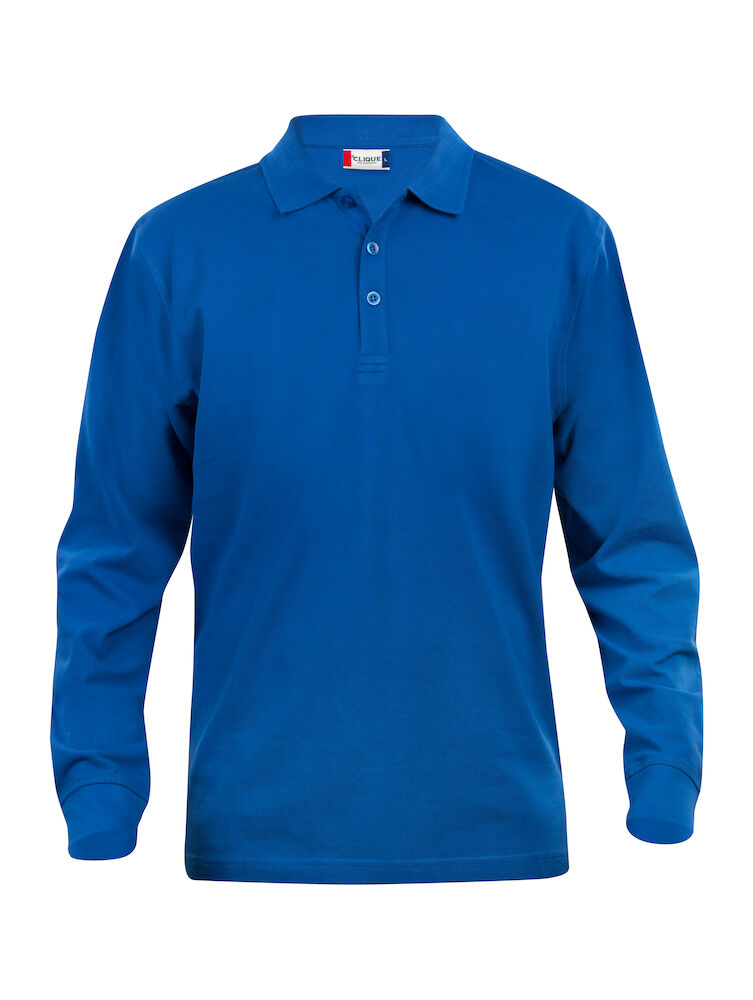 Clique Basic Polo L/S Junior - kobalt