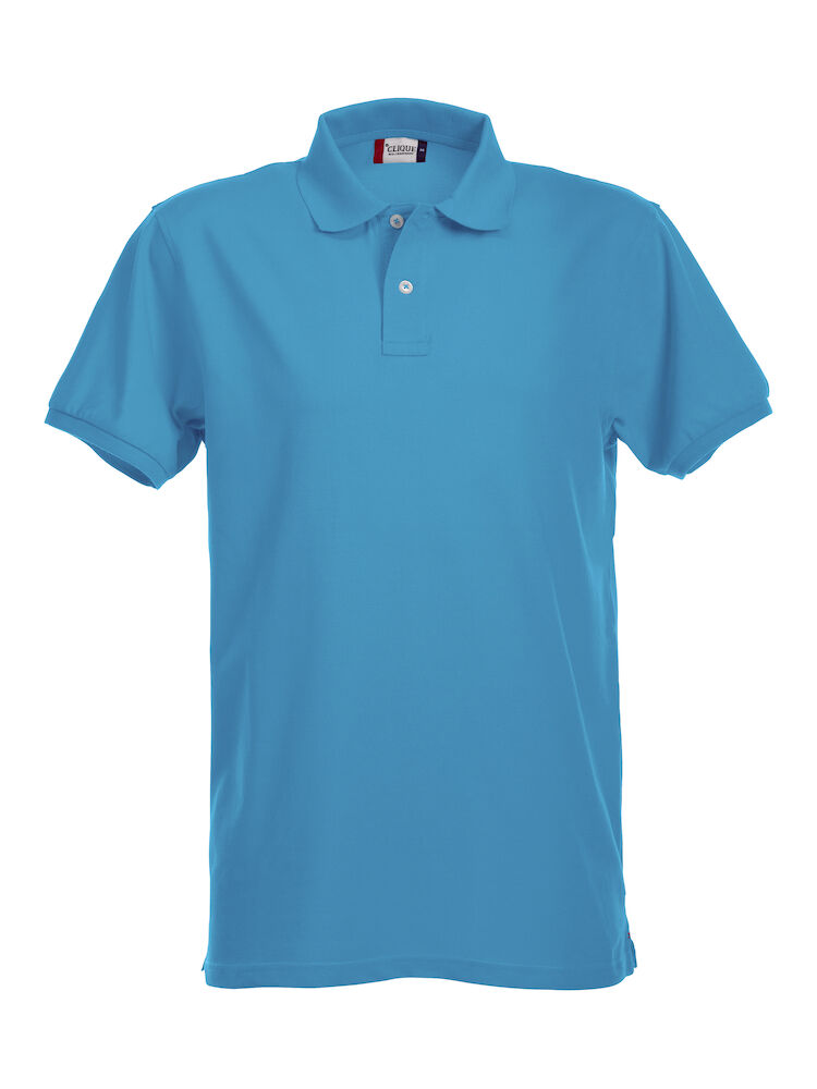 Clique Stretch Premium Polo - turquoise