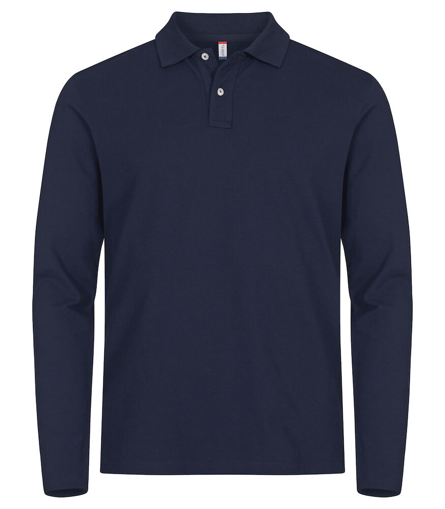 Clique Stretch Premium Polo L/S - dark-navy