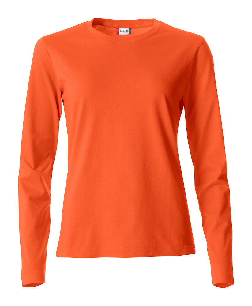 Clique Basic-T L/S Women - diep-oranje