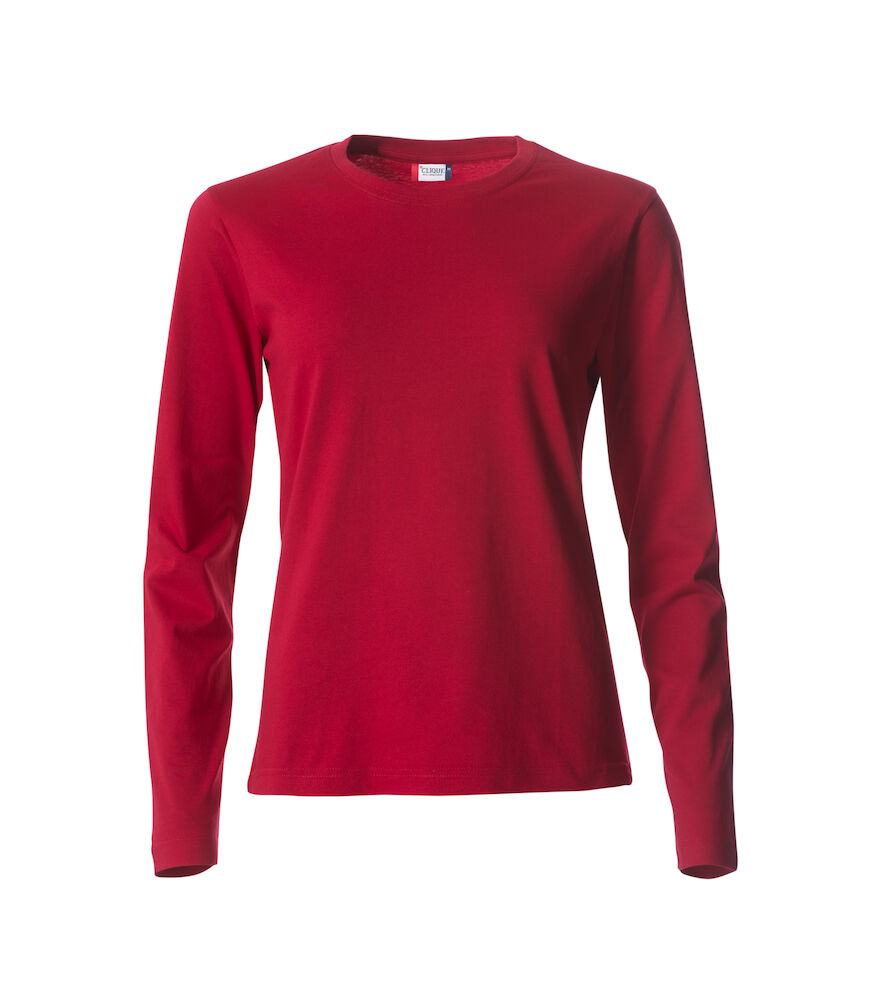 Clique Basic-T L/S Women - rood