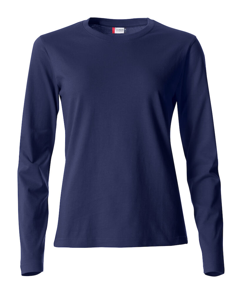 Clique Basic-T L/S Women - dark-navy