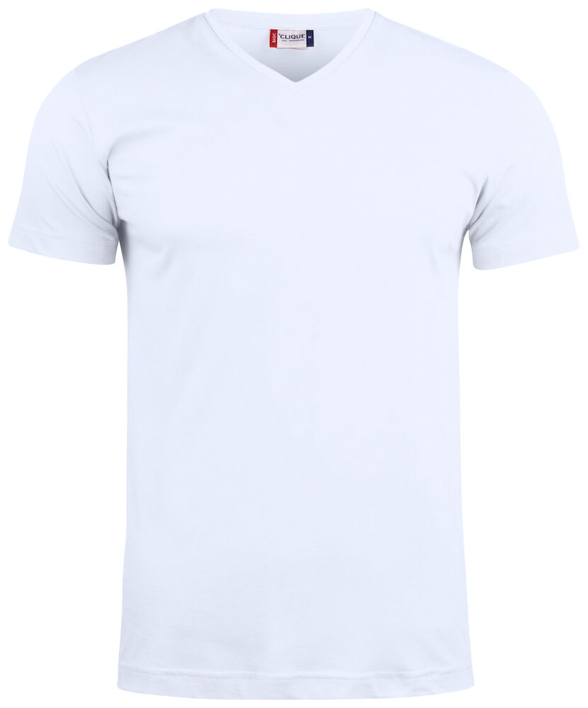 Clique Basic-T V-neck - wit