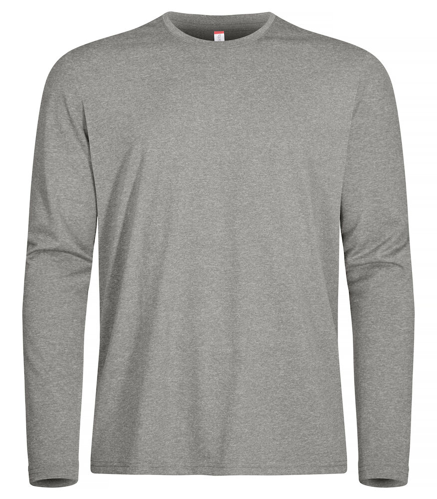 Clique Basic Active-T L/S - grijsmelange