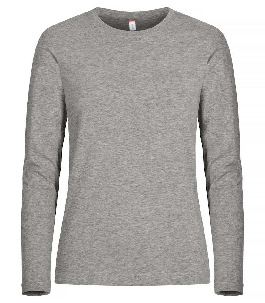 Clique Premium Fashion-T L/S Women - grijsmelange