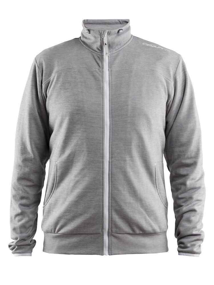 Craft Leisure Jacket M - grey-melange-white-grey-melange