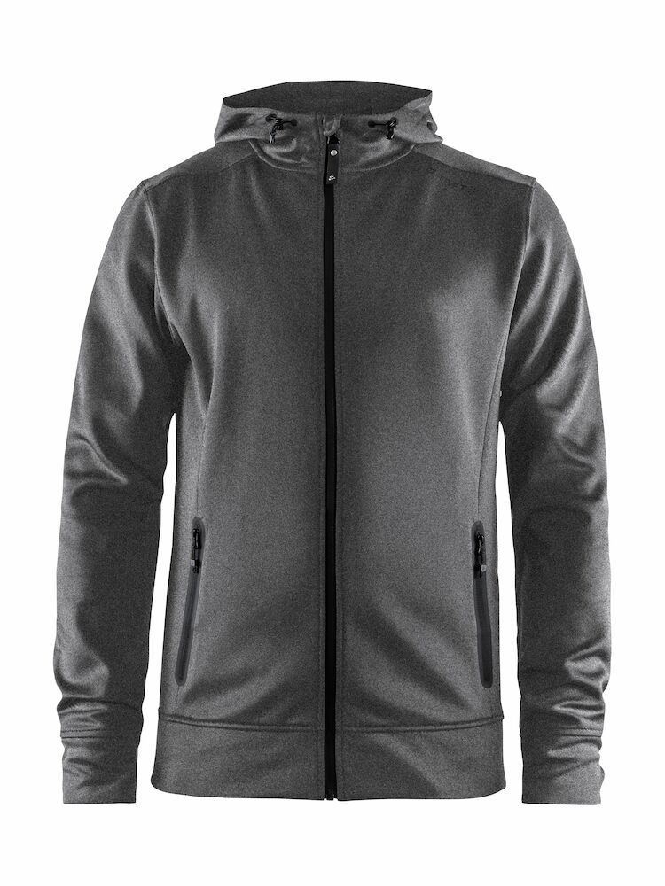 Craft Noble Full Zip Hood M - darkgrey-melange