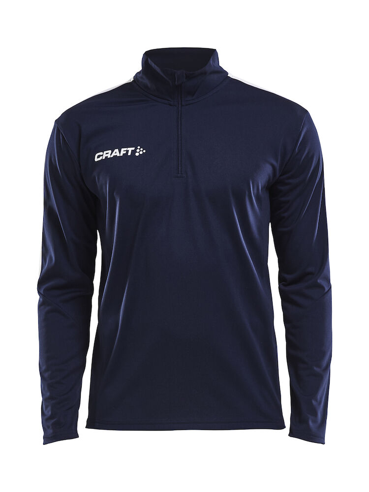 Craft Progress Halfzip Ls Tee M - navy