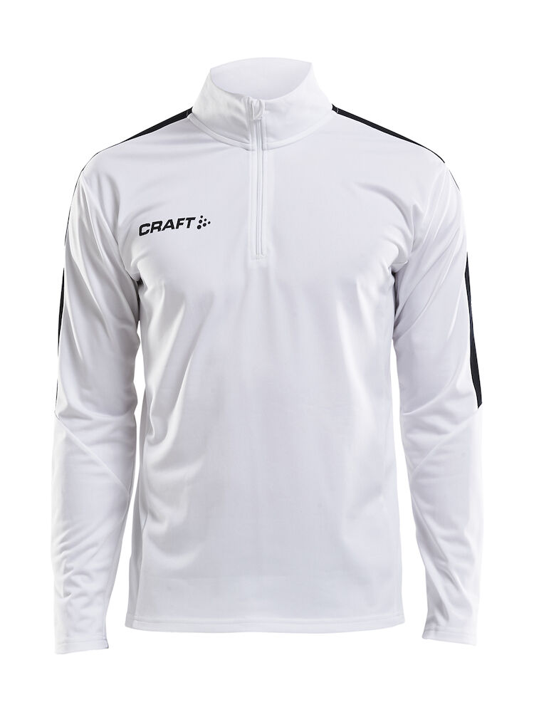 Craft Progress Halfzip Ls Tee M - white