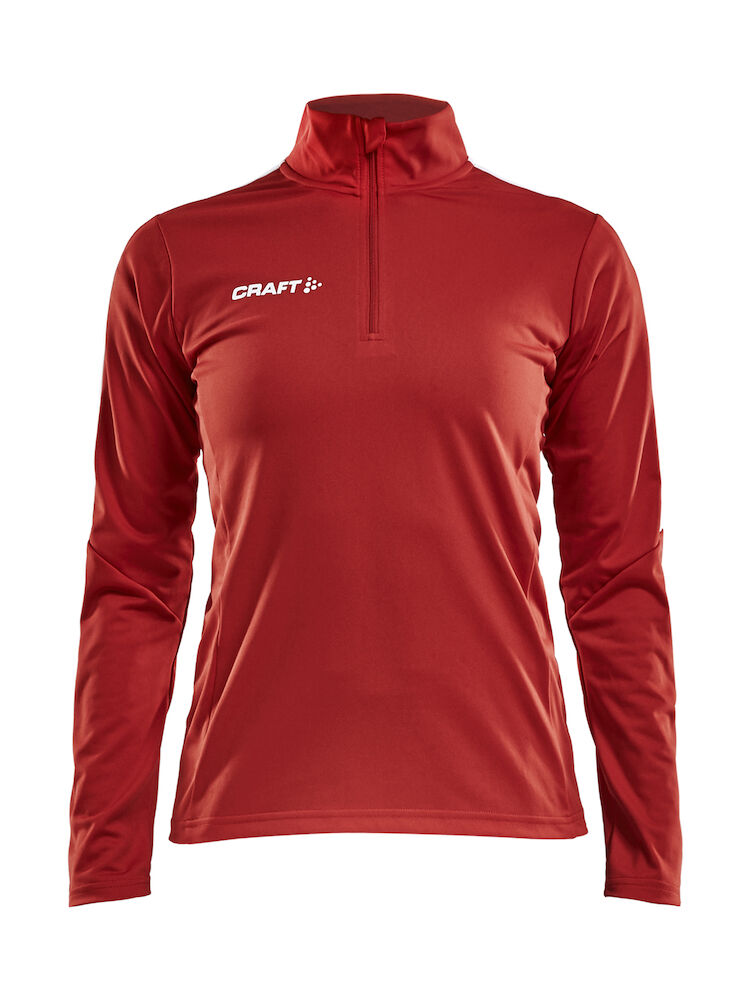 Craft Progress Halfzip Ls Tee W - bright-red