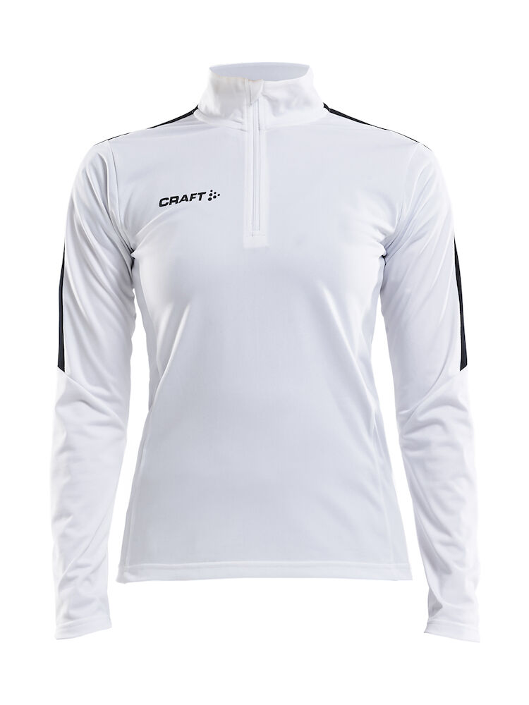 Craft Progress Halfzip Ls Tee W - white