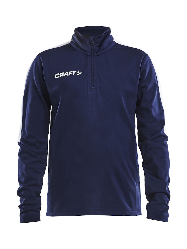 Craft Progress Halfzip Ls Tee Jr - navy