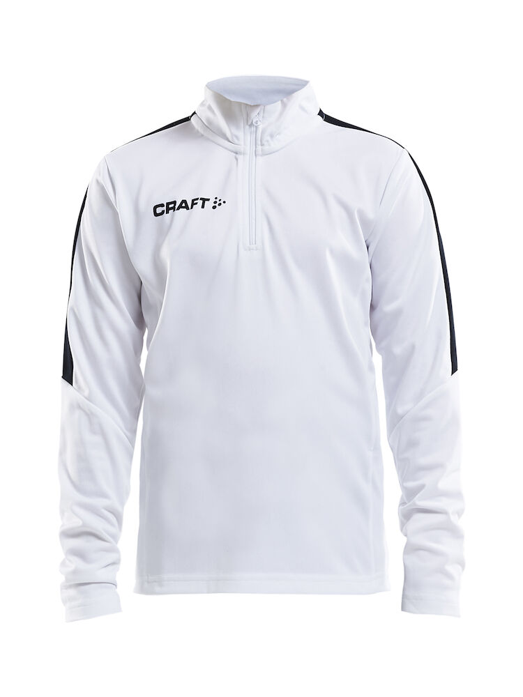 Craft Progress Halfzip Ls Tee Jr - white