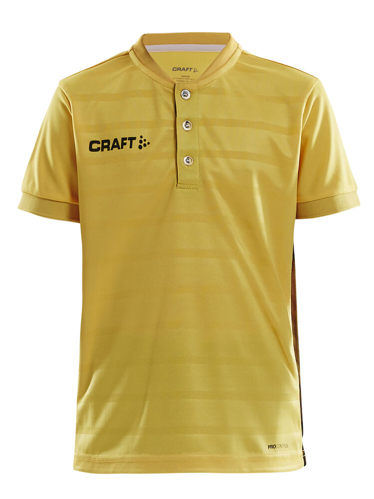 Craft Pro Control Button Jersey Jr - sweden-yellow-black