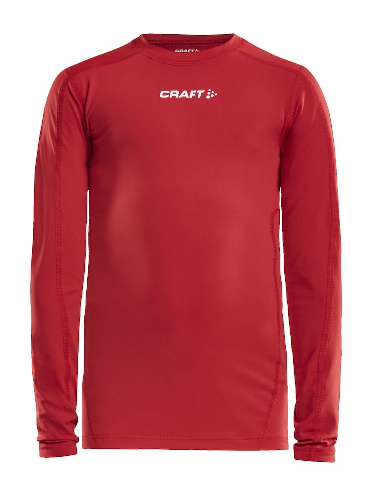 Craft Pro Control Compression Long Sleeve Jr - bright-red