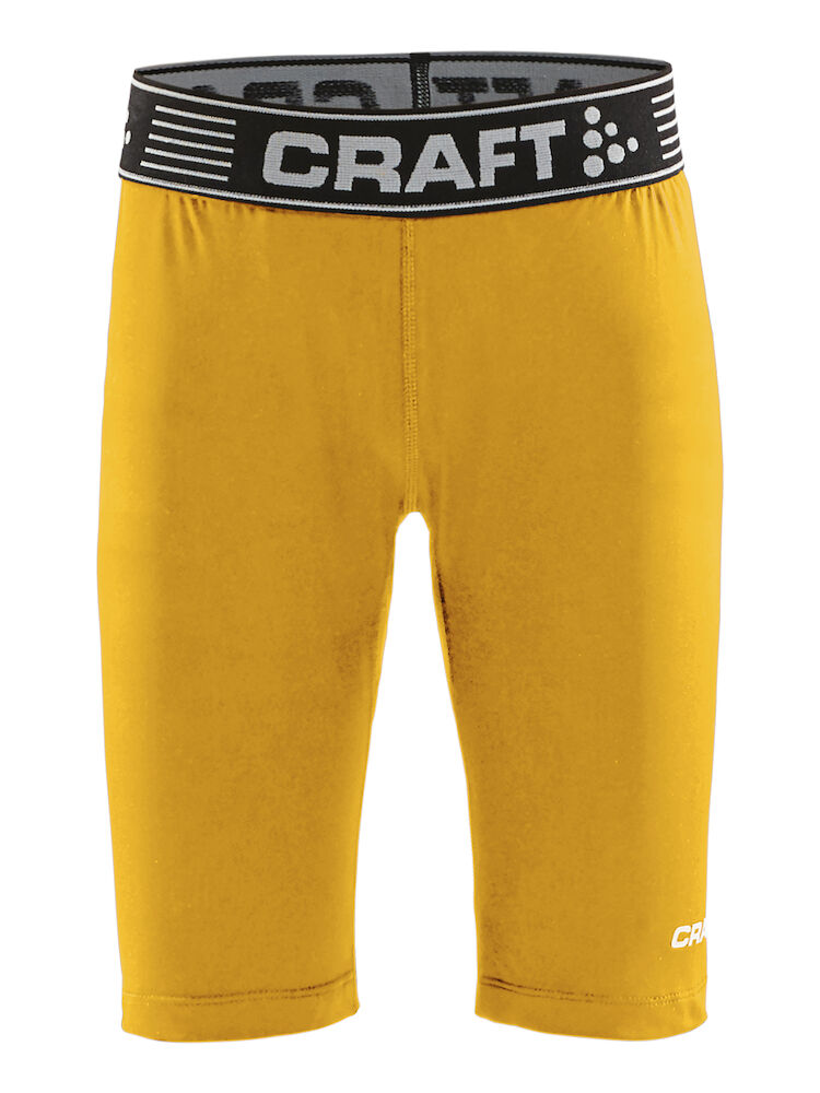 Craft Pro Control Compression Short Tights Jr - sweden-yellow