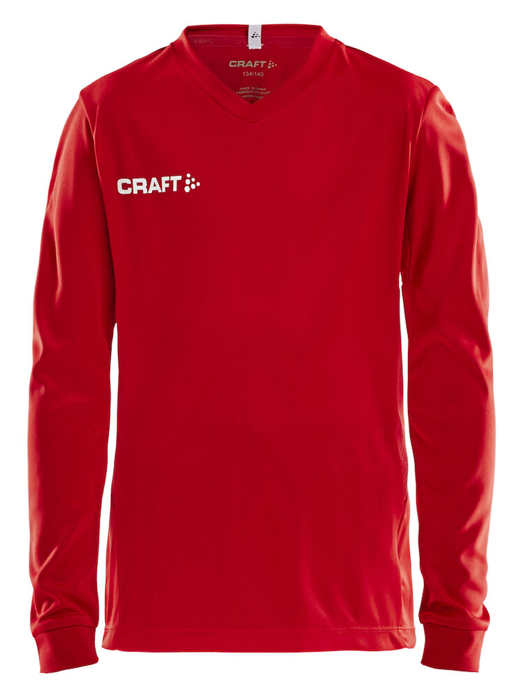 Craft Squad Go Jersey Solid Ls Jr - bright-red