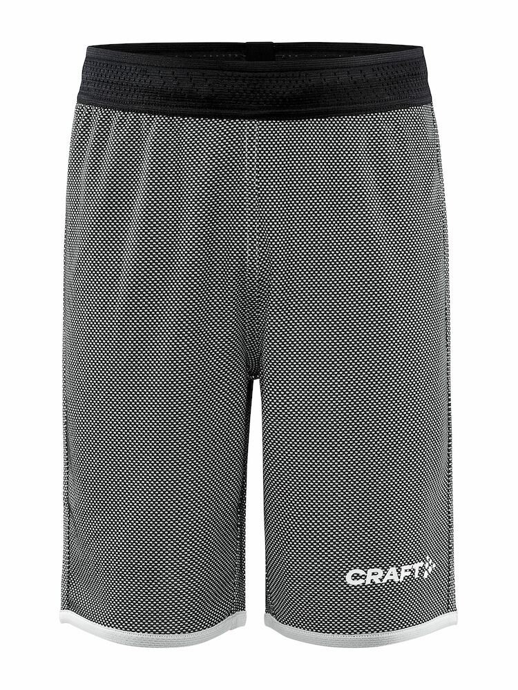 Craft Progress Reversible Basket Shorts Jr - black-white-2