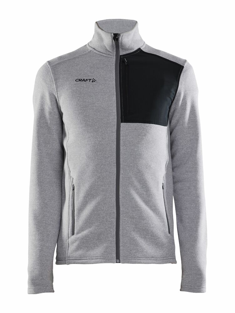 Craft ADV Explore Heavy Fleece Jacket M - grey-melange-black