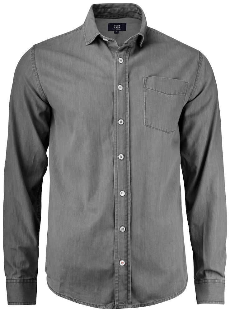 Cutter & Buck Ellensburg Denim Shirt Heren - demin-grijs