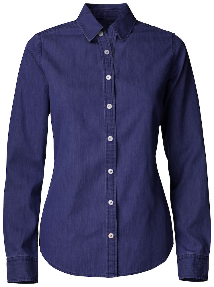 Cutter & Buck Ellensburg Denim Shirt Dames - donker-indigo