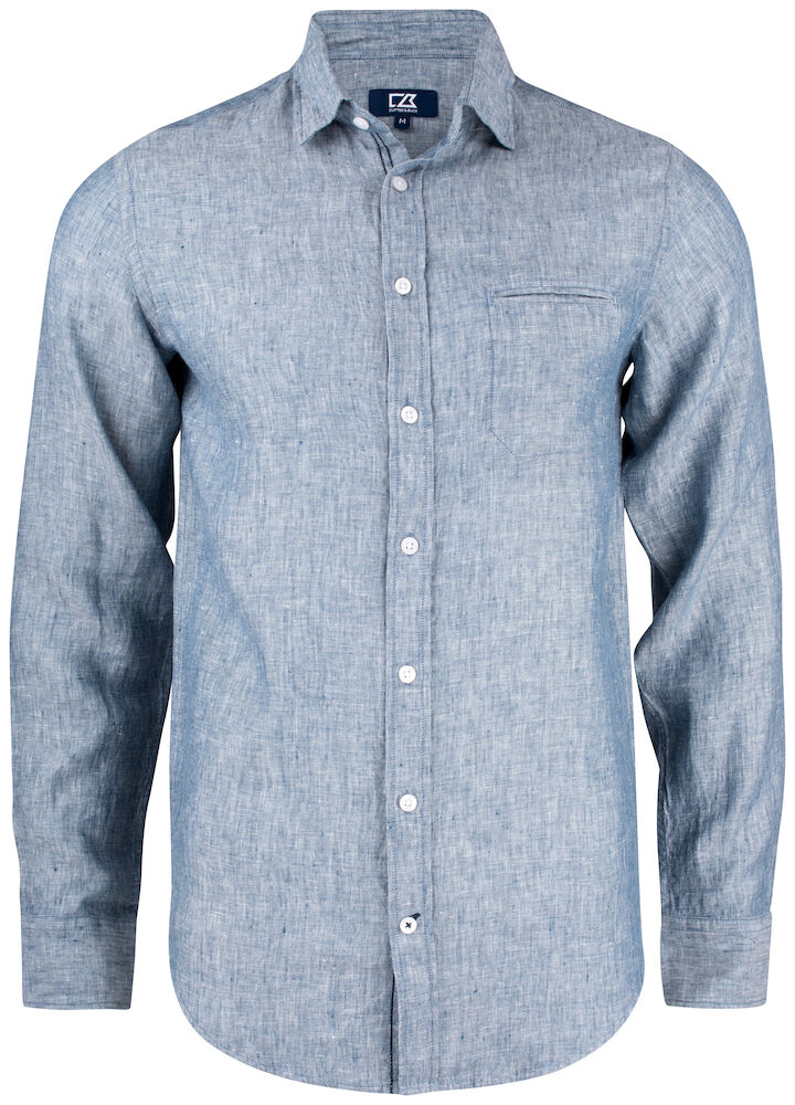 Cutter & Buck Summerland Linen Heren - denim-melange