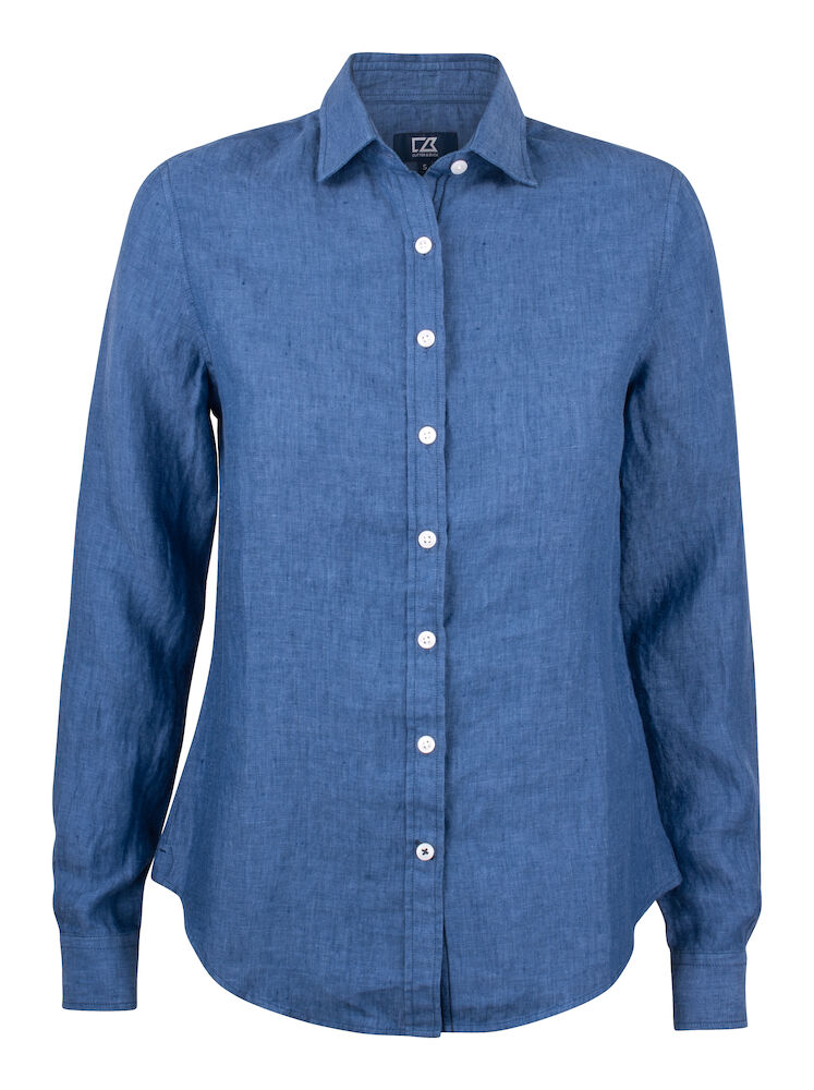 Cutter & Buck Summerland Linen Shirt Dames - dream-blauw