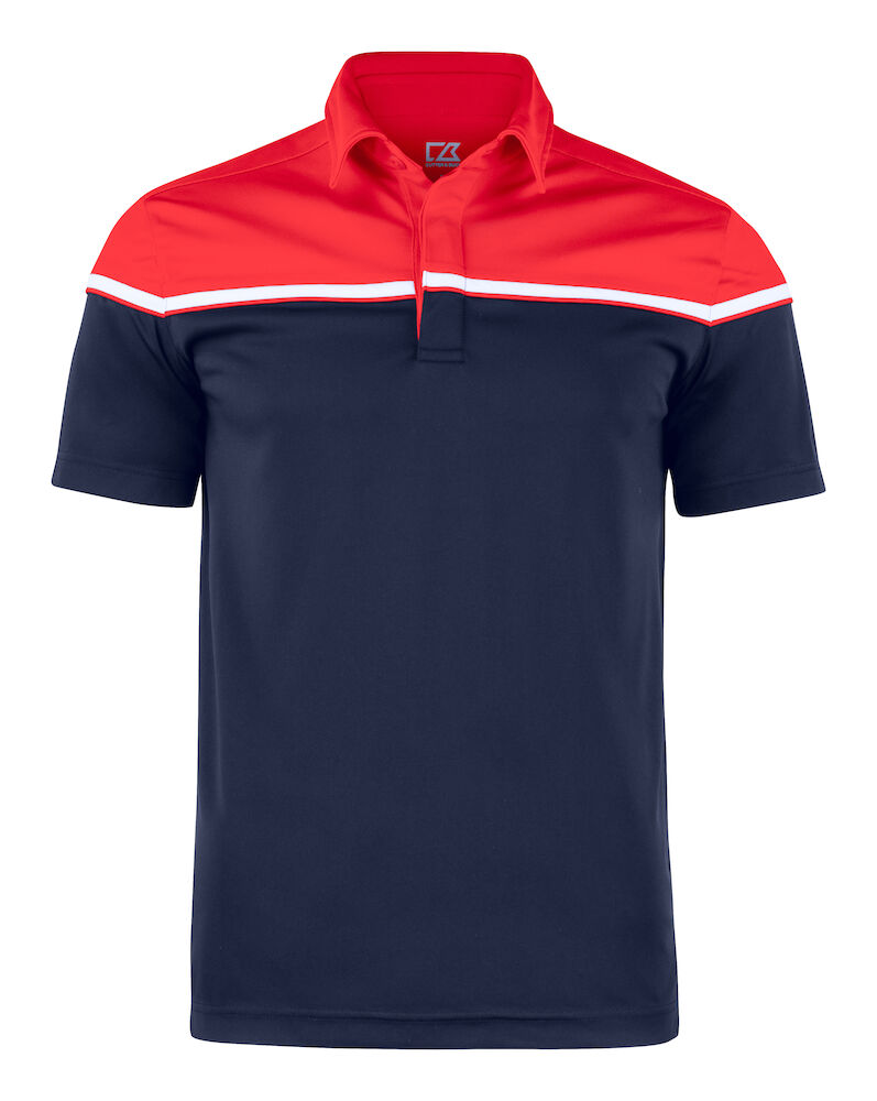 Cutter & Buck Seabeck Polo Heren - dark-navy-red