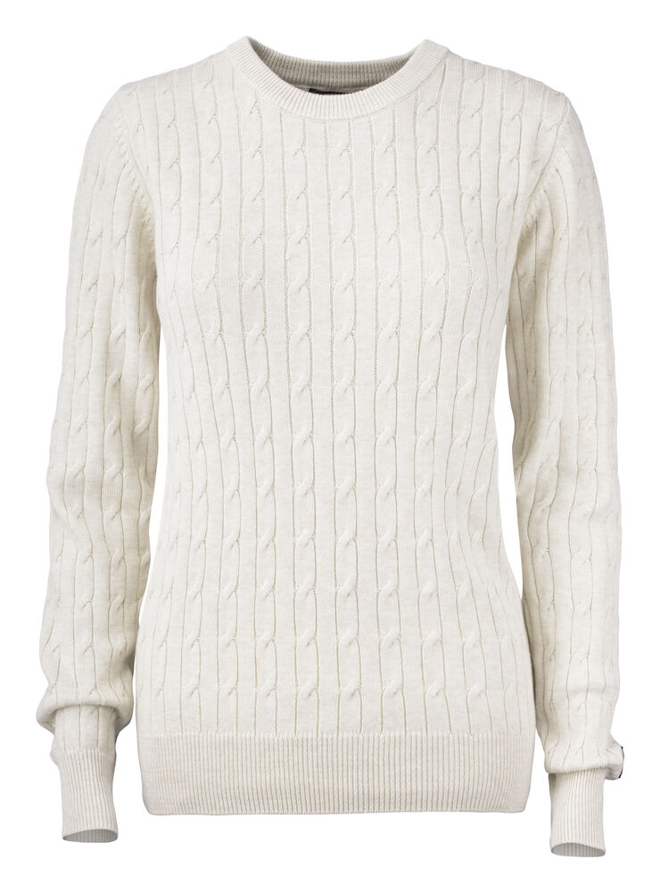 Cutter & Buck Blakely Knitted Sweater Dames - zand-melange