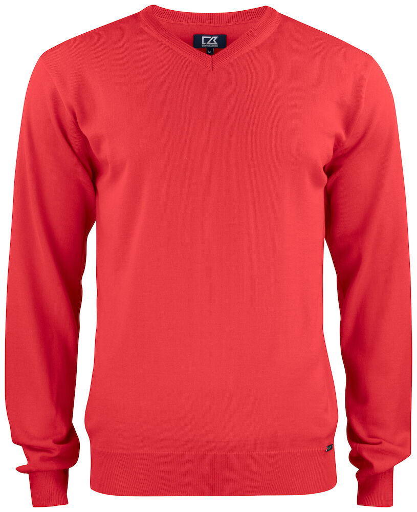 Cutter & Buck Everett V-neck Heren - rood